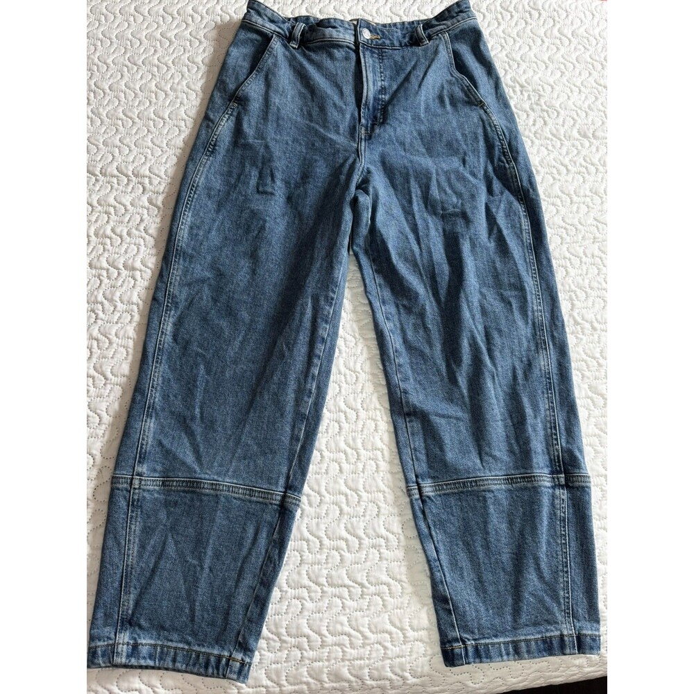 Everlane The Utility Barrel Jean Medium Wash Wide Leg Ankle Denim Pants Size 30R